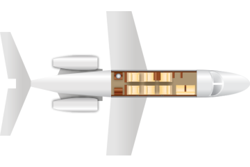 Private Mid Size Jet Citation VII Floor Plan