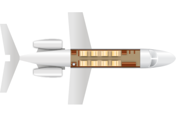 Private Super Mid Size Jet Citation X Floor Plan